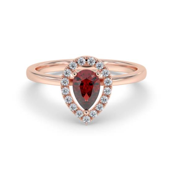 0.50ct Ruby and Diamond Cluster Ring