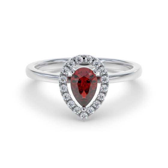 0.50ct Ruby and Diamond Cluster Ring