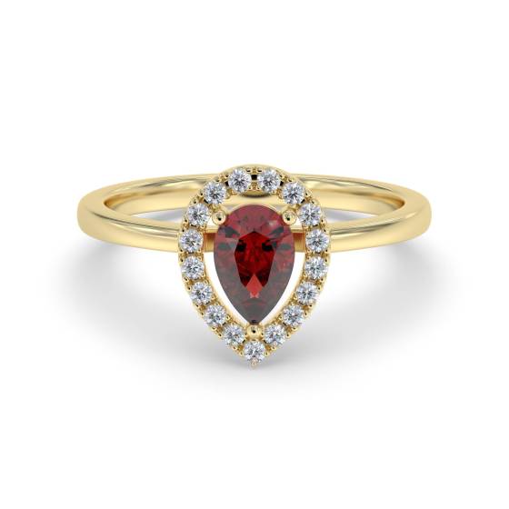 0.50ct Ruby and Diamond Cluster Ring